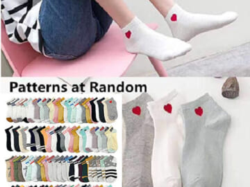 20 Pairs Women’s Low Cut Ankle Socks $12 After Code (Reg. $20) – $0.60 per pair!