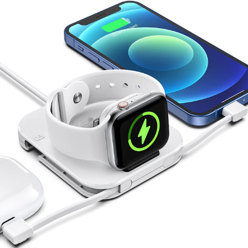 Portable Charger Stand for iWatch, iPhone & Airpods $11.99 After Code (Reg. $19.99)