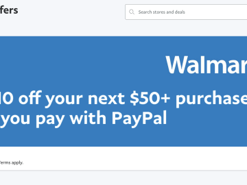 Possible $10 off $50+ Walmart.com Purchase with PayPal!