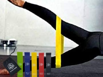 Set of 5 Fitness Resistance Bands + Carrying Bag $12.65 After Code (Reg. $23)