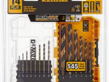 DEWALT 14-Piece Split Pt Drill Bit Set $9.98 (Reg. $15.98)