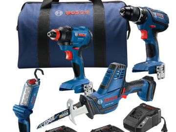 Bosch 18V 4-Tool Combo Kit $199 Shipped Free (Reg. $329) | $49.75 each tool! – Includes Batteries and Charger