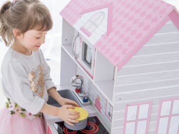 Walmart Black Friday! 2 in 1 Doll House and Play Kitchen with 15 Accessories $69 Shipped (Reg. $178)