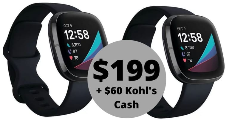 Fitbit Sense Advanced Smartwatch for $199 Shipped + $60 Kohl’s Cash