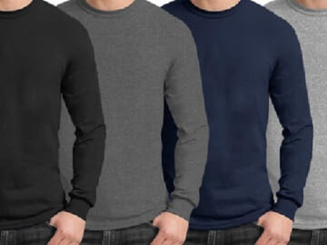 Today Only! Galaxy By Harvic Men’s 4-Pack Long Sleeve Crew Neck Basic Tee $25.99 (Reg. $43) – $6.50/Tee, Multiple Size and Color Options