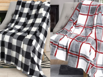 Cozy Ribbed Flannel Holiday Throws just $11.69 + shipping!