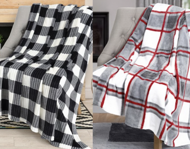 Cozy Ribbed Flannel Holiday Throws just $11.69 + shipping!