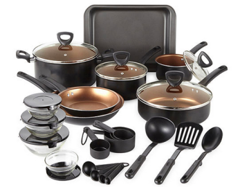 Cooks 30-piece Aluminum Non-Stick Cookware Set