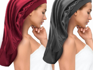 2-Piece Large Sleep Cap Satin Bonnet $5 After Code (Reg. $9.99) | $2.50 each!