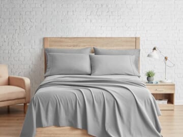 Walmart Black Friday! Serta So Soft Solid 6-Piece Sheet Sets $15 – 3 Sizes, 4 Colors