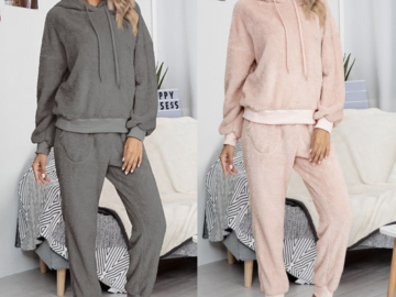 Plush Pocket Hoodie & Jogger Sets for $19.79 after exclusive discount!