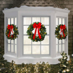 Set of 3 Classic Faux Pre-Lit LED Christmas Wreaths