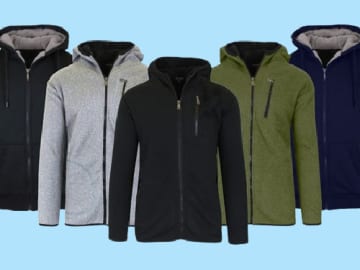 Today Only! 2 Pack Assorted Sherpa Hoodies for Men $29.99 (Reg. $55) – $15 Each! + Sherpa Hoodies for Women + $2.33 Gloves, $4.50 Beanies + More Sherpa & Fleece Apparel