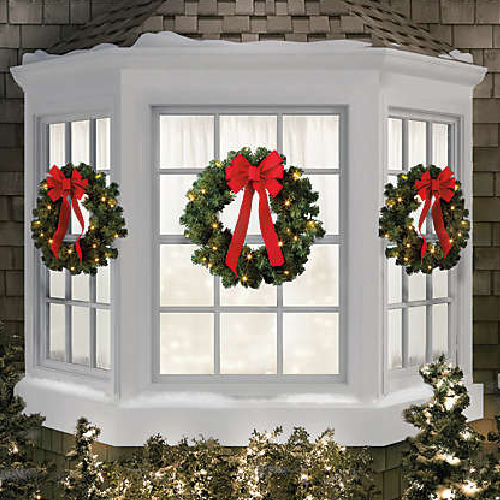 Set of 3 Classic Faux Pre-Lit LED Christmas Wreaths from $10.50 (Reg. $20) – $3.50 per wreath