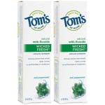 2-Pack 4.7-Oz Tom’s of Maine Wicked Fresh Fluoride Cool Peppermint Toothpaste as low as $3.45 Shipped Free (Reg. $12.37) | Just $1.72 each!