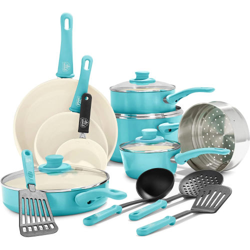 Today Only! Amazon Cyber Monday! GreenLife 16-Piece Soft Grip Healthy Ceramic Cookware Set $69.99 Shipped Free (Reg. $100) – 27K+ FAB Ratings! 5 Colors + MORE GreenLife Cookware