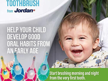 4 Pack Jordan Step 1 Baby Toothbrush $6.93 (Reg. $15) – $1.73/ Toothbrush, 8K+ FAB Ratings! 0-2 Years, Soft Bristles, BPA Free