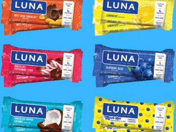 Amazon Cyber Monday! 12 Count LUNA BAR Gluten Free Snack Bars Variety Pack as low as $9.19 Shipped Free (Reg. $15.32) | 77¢ each!