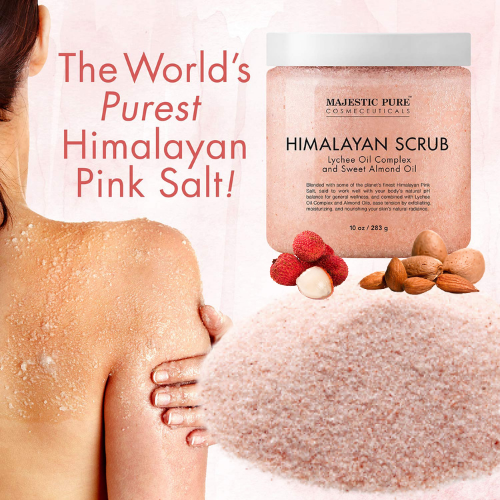 Majestic Pure Himalayan Salt Body Scrub with Lychee OiL, 10 oz as low as $11.67 Shipped Free (Reg. $16.98) – FAB Ratings!