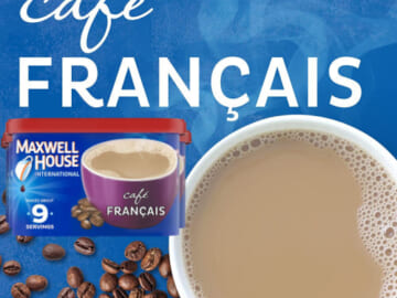 36 Servings Maxwell House International Café Francais Café-Style Instant Coffee Mix $12.92 (Reg. $27) – $0.34/ Serving