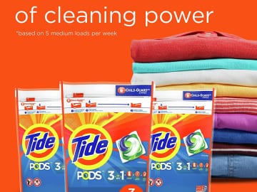 111 Count Tide PODS Liquid Laundry Detergent Pacs, Original as low as $18.20 Shipped Free (Reg. $26.49) – $0.16/pac