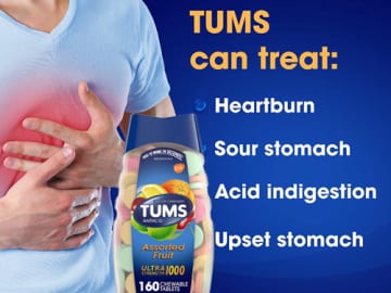 160 Count TUMS Ultra Strength Antacid Chewable Tablets as low as $5.03 Shipped Free (Reg. $9.60) – FAB Ratings! | Just 3¢/tablet!