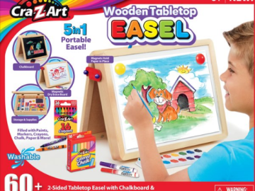 Cra-Z-Art 5-in-1 Portable Wooden Tabletop Art Easel $14 (Reg. $21)