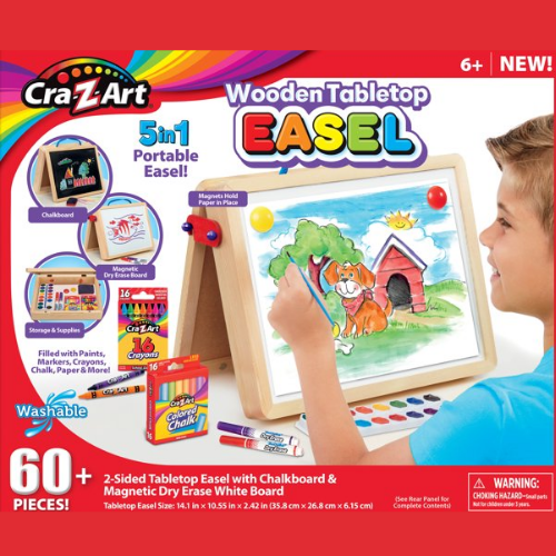 Cra-Z-Art 5-in-1 Portable Wooden Tabletop Art Easel $14 (Reg. $21)