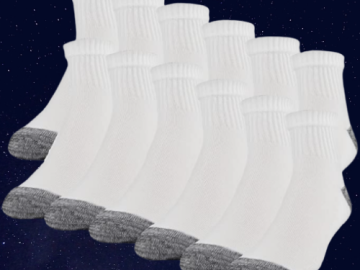 12-Pack Men’s Polyester Half Cushion Ankle Socks $7.98 (Reg. $15) | 67¢ each! – FAB Ratings! 2,600+ 4.6/ Stars!