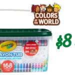 Crayola Crayon and Storage Tub 168-Piece Set for $8.98