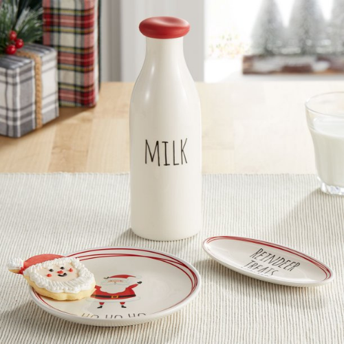 3-Piece Holiday Time Santa Christmas Earthenware Serving Set $6.98 (Reg. $20)