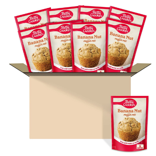 36 Servings Betty Crocker Banana Nut Muffin Mix as low as $7.45 Shipped Free (Reg. $9) | 83¢ each! – FAB Ratings! 1,800+ 4.7/5 Stars! $0.21/ Muffin