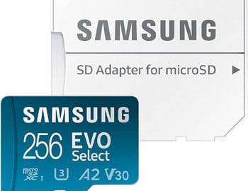 Samsung’s New Generation EVO Select microSD card + adapter, 256GB $24.99 (Reg. $39.99) – FAB Ratings! | all-time low, save 38% + MORE