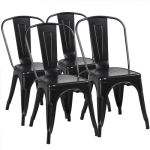 Enjoy Your meal in Style with these FAB High Back Metal Dining Chairs, Just $168.99 for 4 + Free Shipping!