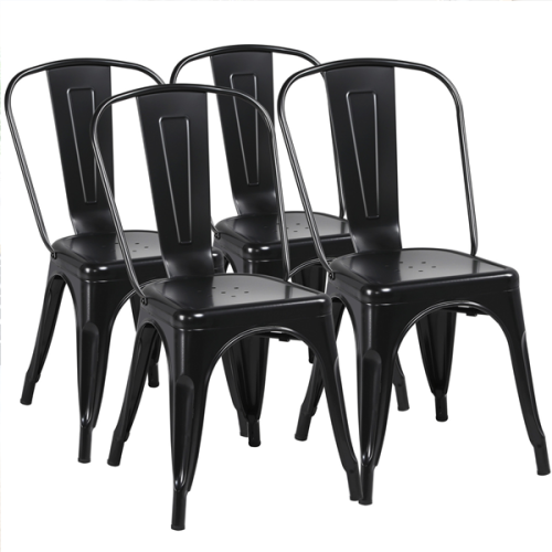 Enjoy Your meal in Style with these FAB High Back Metal Dining Chairs, Just $168.99 for 4 + Free Shipping!