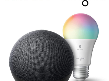 Echo Dot 4th Gen. Smart Speaker Bundle with Free Smart Bulb $29.99 Shipped Free (Reg. $64.98)