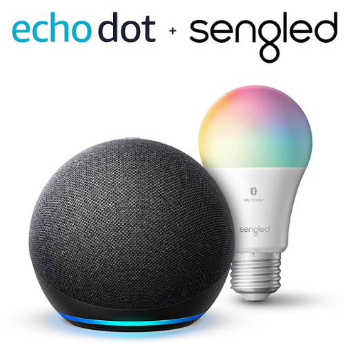 Echo Dot 4th Gen. Smart Speaker Bundle with Free Smart Bulb $29.99 Shipped Free (Reg. $64.98)