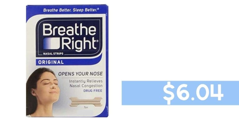 Breathe Right Coupon | Nasal Strips for $6.04