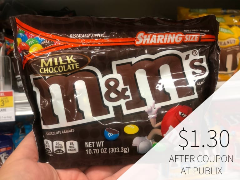 M&M’s Chocolate Candies As Low As $1.30 Per Bag At Publix