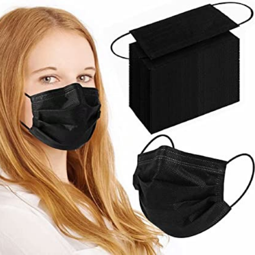 100-Count 3-Ply Disposable Face Masks w/ Ear Loops in Black $5.34 (Reg. $10.88) – FAB Ratings! | Just 5¢ a mask!