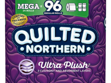 Quilted Northern 24-Count Mega Rolls Toilet Paper $19.98 (Reg. $27.85) | 8¢ each!