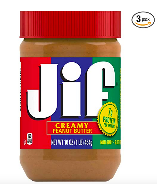 Jif Creamy Peanut Butter, 16 Ounces (Pack of 3)