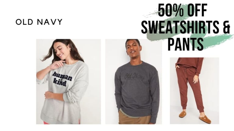 Old Navy | 50% Off Sweatshirts & Pants