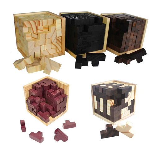 Wooden Brain Teaser 3D Puzzles