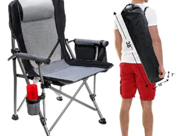 Heavy Duty Folding Outdoor Camping Chair $47.99 After Code (Reg. $79.99) + Free Shipping