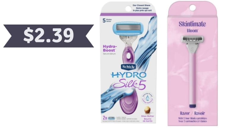 $2.39 Schick & Skintimate Razors at CVS