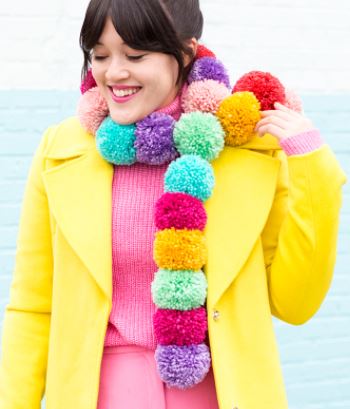 pom pom scarf