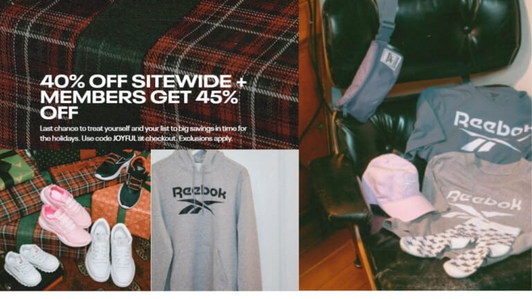 Reebok Coupon | 45% Off + Free Shipping