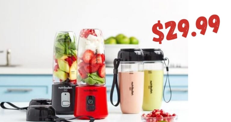 Nutribullet GO Personal Blender 2-pack for $29.99