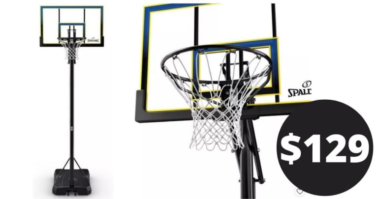 Spalding 44 in. Portable Basketball Hoop for $129